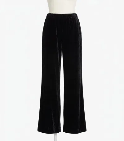 Faherty Women's Stretch Silk Velvet Pant In Black