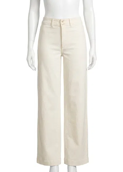 Faherty Women's Stretch Terry Harbor Pant In Egret In Neutral