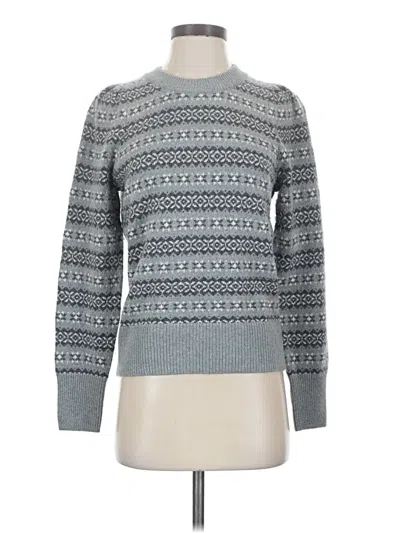 Pre-owned Faherty Wool Pullover Sweater In Gray