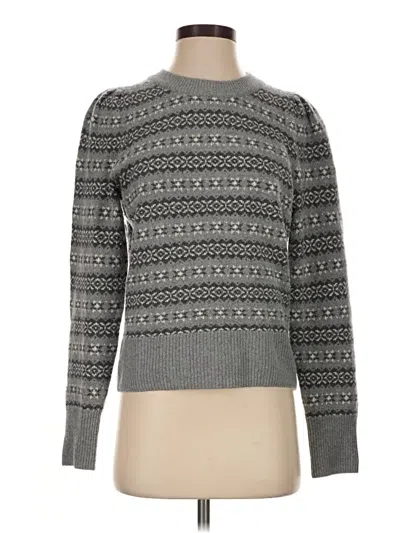 Pre-owned Faherty Wool Pullover Sweater In Gray