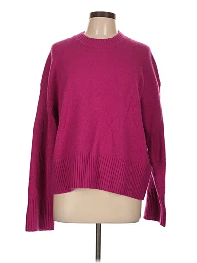 Pre-owned Faherty Wool Pullover Sweater In Pink