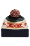 Faherty X Doug Good Feather Star Nation Wool Blend Pompom Beanie In Black