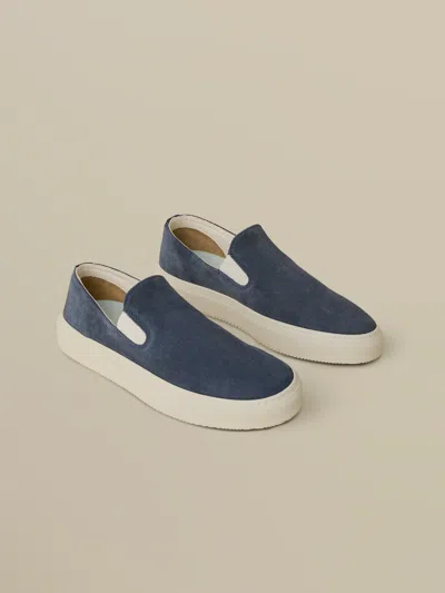 Faherty X Opie Way Slip On Sneaker In Blue