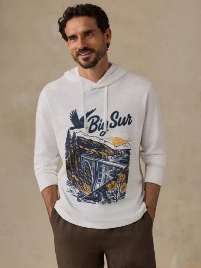 Faherty X Parks Project Big Sur Sunwashed Organic Hoodie In White