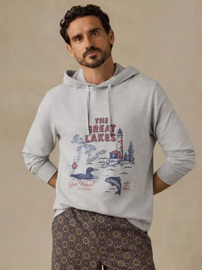 Faherty X Parks Project Great Lakes Sunwashed Organic Hoodie In Gray