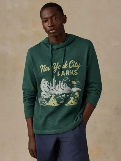 Faherty X Parks Project Nyc Parks Sunwashed Organic Hoodie In Green