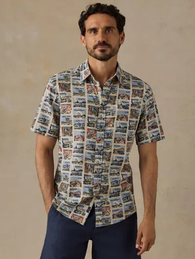 Faherty X Parks Project Short-sleeve Breeze Shirt In Sand Parks Tile