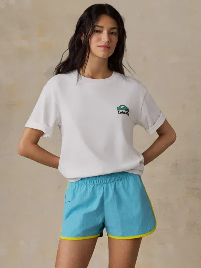 Faherty X Quiksilver Graphic T-shirt In White