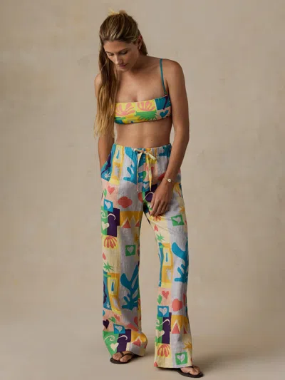 Faherty X Quiksilver Laidback Linen Pants In Multi