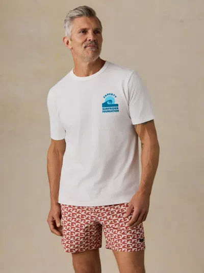 Faherty X Surfrider Sunwashed Regenerative T-shirt In White