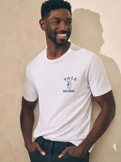 Faherty Yale Sunwashed T-shirt In White