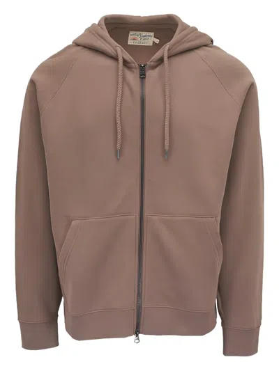 Faherty Zip Hoodie In Brown