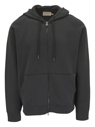Faherty Zip-up Hoodie In Black