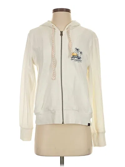 Pre-owned Faherty Zip Up Hoodie In Ivory
