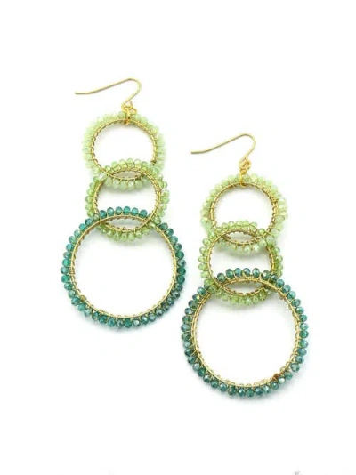 Fair Anita Faraway Fields Sparkle Earrings In Green