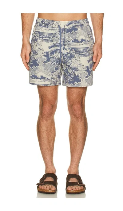 Fair Harbor 5 Bungalow Swim Trunk In Blue