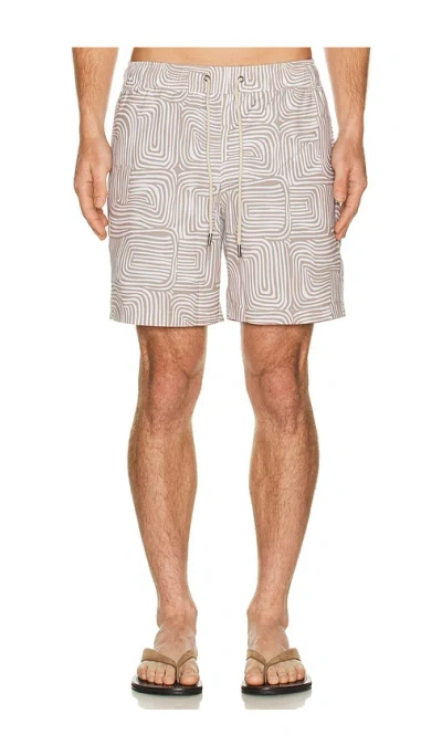 Fair Harbor 7 Bayberry Swim Trunk In Neutral