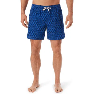 Fair Harbor Anchor Water Repellent Swim Trunks In Blue