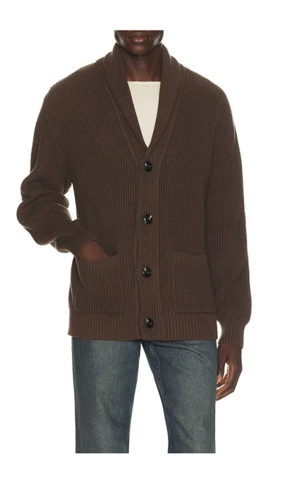 Fair Harbor Beacon Cardigan Sweater In Brown