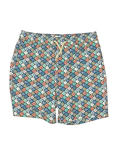 Pre-owned Fair Harbor Kids' Board Shorts In Blue