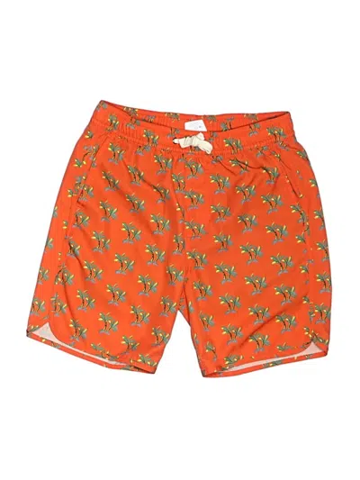 Pre-owned Fair Harbor Kids' Board Shorts In Orange