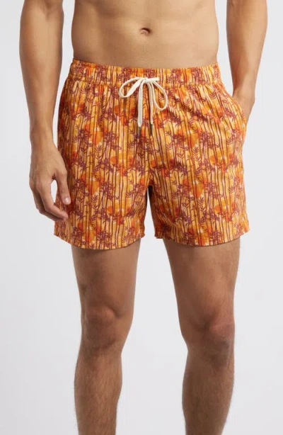 Fair Harbor Bungalow Water Repellent Swim Trunks In Sunny Bamboo Wl