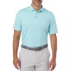 Fair Harbor Compass Print Polo In Aqua Stripe