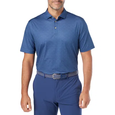Fair Harbor Compass Print Polo In Blue Waves