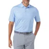 Fair Harbor Compass Print Polo In Light Blue Geo