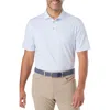 Fair Harbor Compass Print Polo In Light Blue Stripe