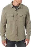 Fair Harbor Dunewood Stretch Flannel Button-up Shirt In Green