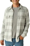 Fair Harbor Dunewood Stretch Flannel Button-up Shirt In Heather Grey Buffalo Check