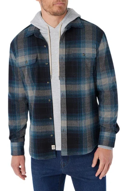 Fair Harbor Dunewood Stretch Flannel Button-up Shirt In Multi