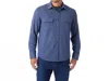 Fair Harbor Dunewood Ultra Stretch Flannel Shirt In Navy Twill In Multi