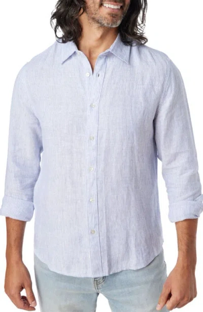 Fair Harbor Island Linen Blend Button-up Shirt In Blue