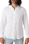 Fair Harbor Island Linen Blend Button-up Shirt In White