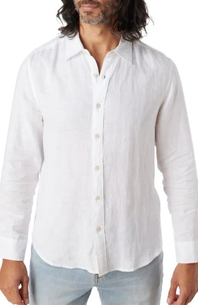 Fair Harbor Island Linen Blend Button-up Shirt In White