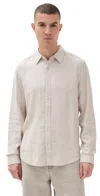 Fair Harbor Island Linen Shirt Sand In Gray