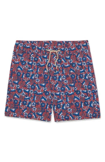 Fair Harbor Kids' Bayberry Water Repellent Swim Trunks In Blue