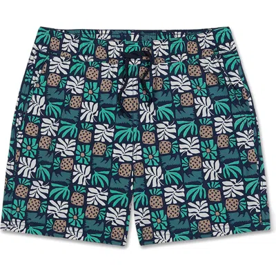 Fair Harbor Kids' Bungalow Swim Trunks In Blue