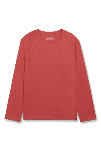 Fair Harbor Kids' Long Sleeve Rashguard In Red