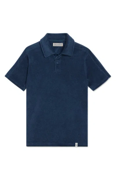 Fair Harbor Kids' Ravello Terry Cloth Polo In Blue