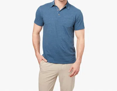 Fair Harbor Kismet Short Sleeve Polo In Denim Blue