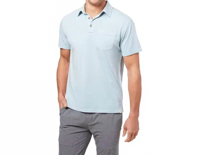 Fair Harbor Kismet Short Sleeve Polo In Light Blue