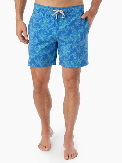 Fair Harbor Men's Bayberry Trunk Short In Tropical Cobalt In Blue