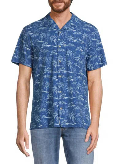 Fair Harbor The Casablanca Camp Shirt In Blue Island