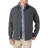 Fair Harbor Montauk Stretch Cotton Twill Shirt Jacket In Black