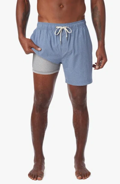 Fair Harbor One Water Repellent Hybrid Shorts In Blue (424)