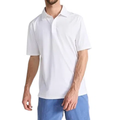Fair Harbor Ozone Performance Polo Shirt In White