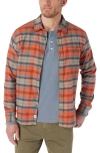 Fair Harbor Plaid Lightweight Flannel Button-up Shirt In Blue